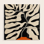 abstract fern in the pot  Wood Wall Art Gallery Image 1