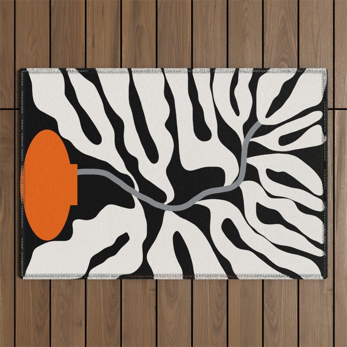 abstract fern in the pot  Outdoor Rug Gallery Image 1