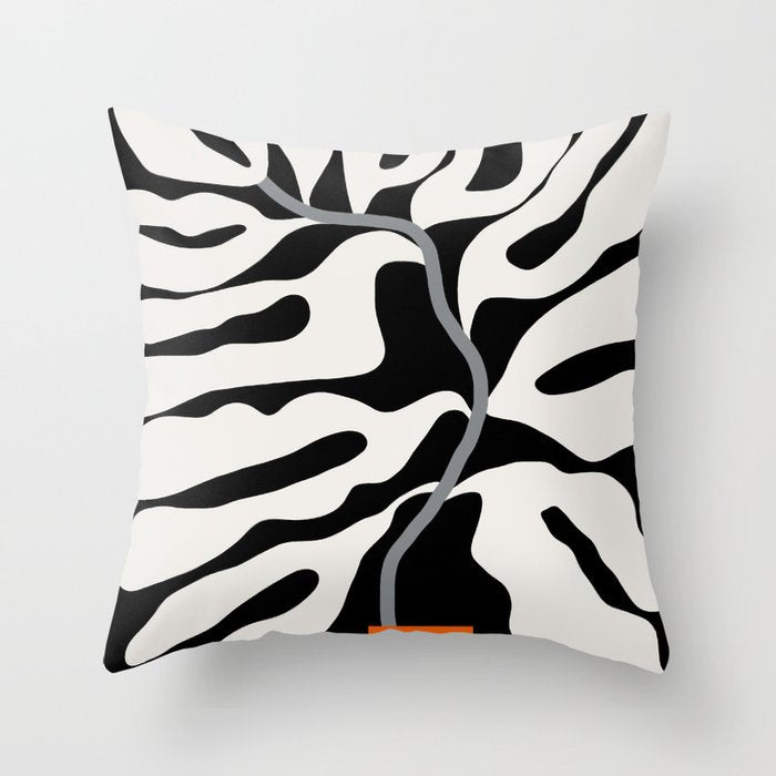 abstract fern in the pot  Throw Pillow Gallery Image 6