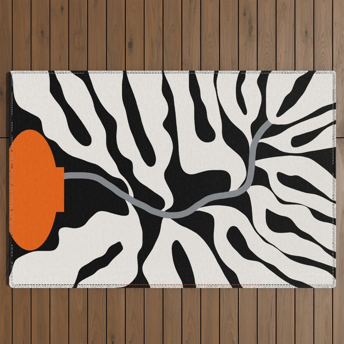 abstract fern in the pot  Outdoor Rug Gallery Image 2