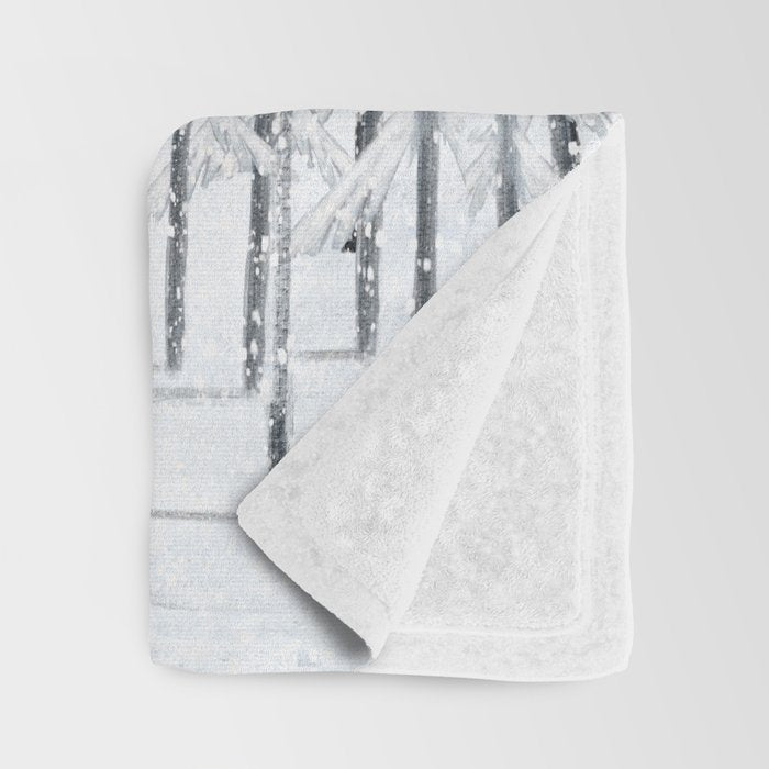 the white forest Throw Blanket Gallery Image 3