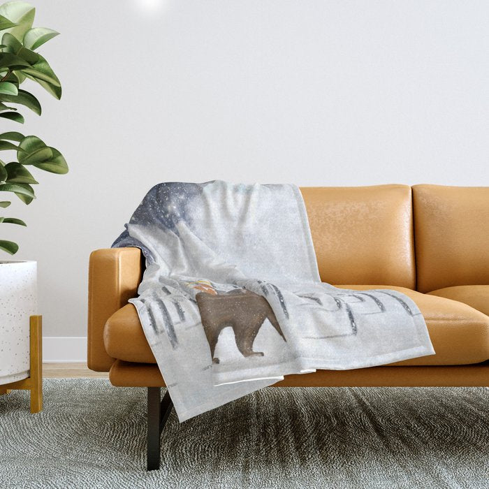 the white forest Throw Blanket Gallery Image 1