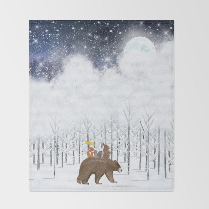the white forest Throw Blanket Gallery Image 2
