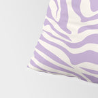 Zebra Print Purple Lilac Lavender Zebra Stripes Wild Animal Print Zebra Pattern Preppy Modern Decor Pillow Sham Gallery Image 4