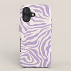 Zebra Print Purple Lilac Lavender Zebra Stripes Wild Animal Print Zebra Pattern Preppy Modern Decor iPhone Case Gallery Image 1