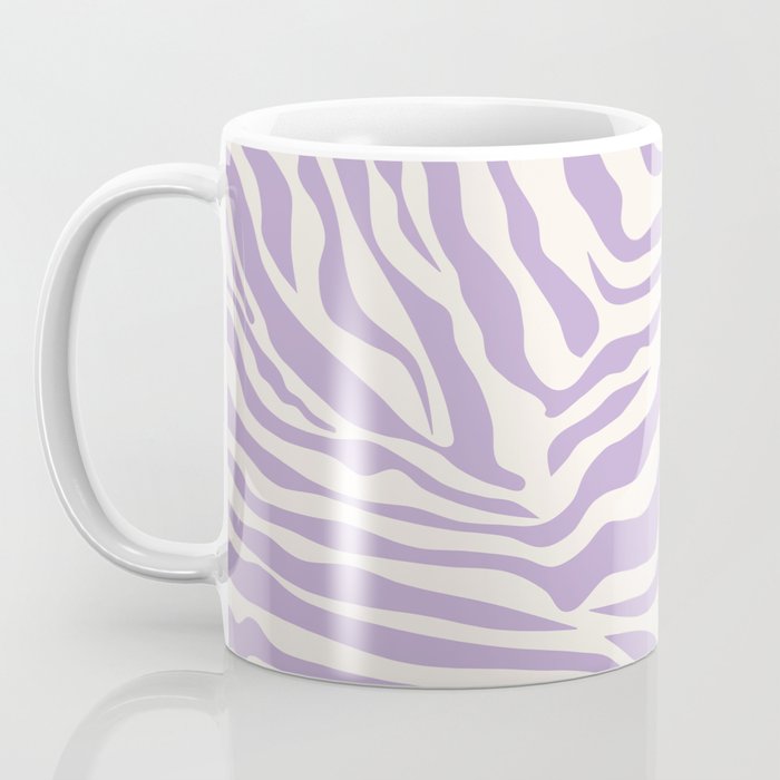 Zebra Print Purple Lilac Lavender Zebra Stripes Wild Animal Print Zebra Pattern Preppy Modern Decor Coffee Mug Gallery Image 3