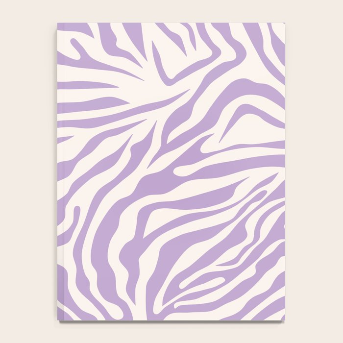 Zebra Print Purple Lilac Lavender Zebra Stripes Wild Animal Print Zebra Pattern Preppy Modern Decor Notebook Gallery Image 4