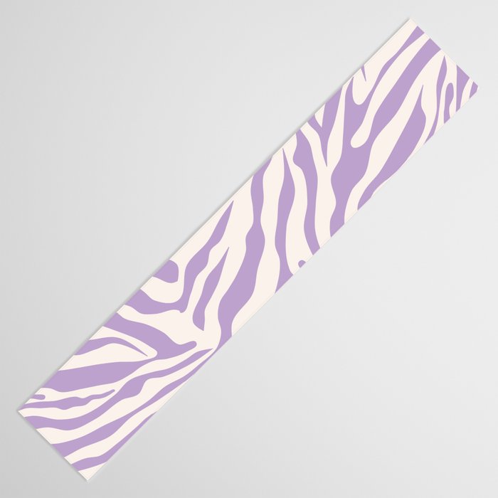 Zebra Print Purple Lilac Lavender Zebra Stripes Wild Animal Print Zebra Pattern Preppy Modern Decor Table Runner Gallery Image 3