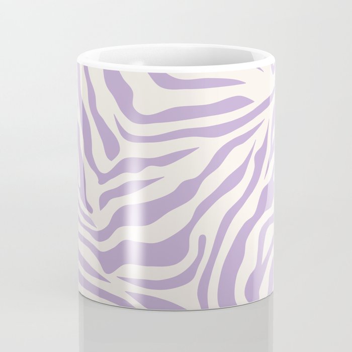Zebra Print Purple Lilac Lavender Zebra Stripes Wild Animal Print Zebra Pattern Preppy Modern Decor Coffee Mug Gallery Image 4