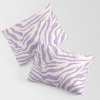 Zebra Print Purple Lilac Lavender Zebra Stripes Wild Animal Print Zebra Pattern Preppy Modern Decor Pillow Sham Gallery Image 3