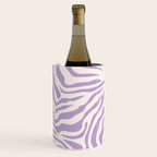 Zebra Print Purple Lilac Lavender Zebra Stripes Wild Animal Print Zebra Pattern Preppy Modern Decor Wine Chiller Gallery Image 1
