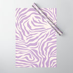 Zebra Print Purple Lilac Lavender Zebra Stripes Wild Animal Print Zebra Pattern Preppy Modern Decor Wrapping Paper Gallery Image 1