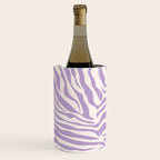 Zebra Print Purple Lilac Lavender Zebra Stripes Wild Animal Print Zebra Pattern Preppy Modern Decor Wine Chiller Gallery Image 2