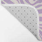 Zebra Print Purple Lilac Lavender Zebra Stripes Wild Animal Print Zebra Pattern Preppy Modern Decor Bath Mat Gallery Image 2