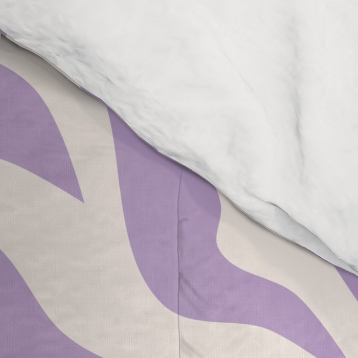 Zebra Print Purple Lilac Lavender Zebra Stripes Wild Animal Print Zebra Pattern Preppy Modern Decor Comforter Gallery Image 4