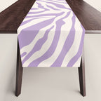 Zebra Print Purple Lilac Lavender Zebra Stripes Wild Animal Print Zebra Pattern Preppy Modern Decor Table Runner Gallery Image 1