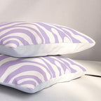 Zebra Print Purple Lilac Lavender Zebra Stripes Wild Animal Print Zebra Pattern Preppy Modern Decor Pillow Sham Gallery Image 3