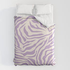 Zebra Print Purple Lilac Lavender Zebra Stripes Wild Animal Print Zebra Pattern Preppy Modern Decor Duvet Cover Gallery Image 6