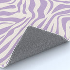 Zebra Print Purple Lilac Lavender Zebra Stripes Wild Animal Print Zebra Pattern Preppy Modern Decor Rug Gallery Image 4