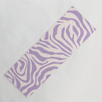 Zebra Print Purple Lilac Lavender Zebra Stripes Wild Animal Print Zebra Pattern Preppy Modern Decor Yoga Mat Gallery Image 1