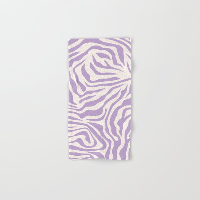 Zebra Print Purple Lilac Lavender Zebra Stripes Wild Animal Print Zebra Pattern Preppy Modern Decor Bath Towel Gallery Image 1