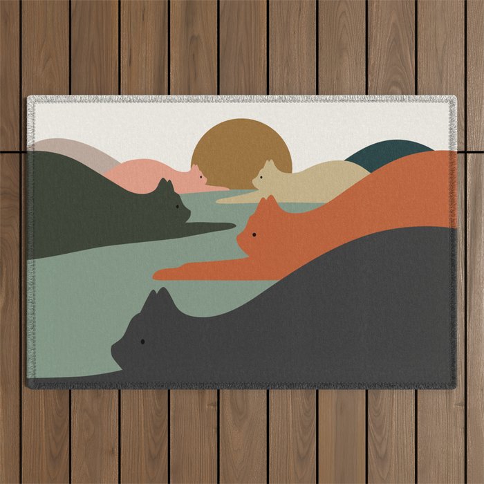 Cat Landscape 93 Outdoor Rug Gallery Image 1