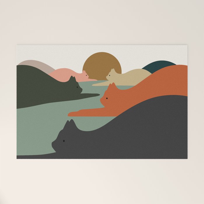 Cat Landscape 93 Welcome Mat Gallery Image 1