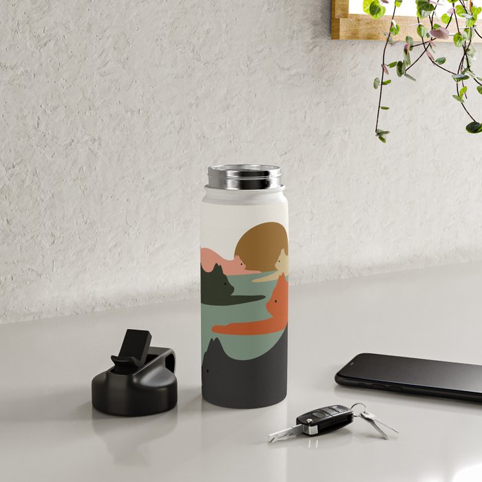 Cat Landscape 93 Water Bottle Gallery Image 4