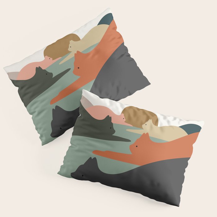 Cat Landscape 93 Pillow Sham Gallery Image 3