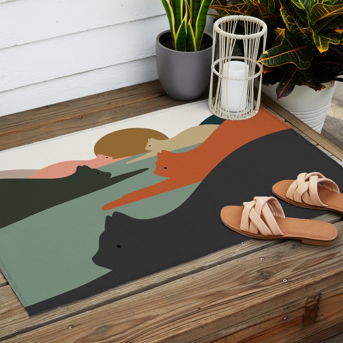 Cat Landscape 93 Outdoor Rug Gallery Image 2