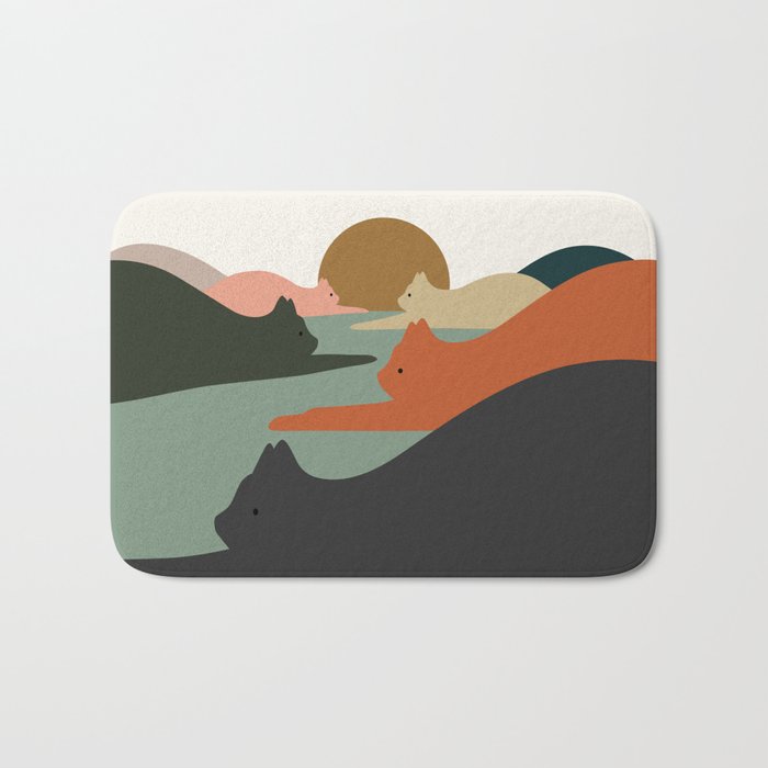 Cat Landscape 93 Bath Mat Gallery Image 1