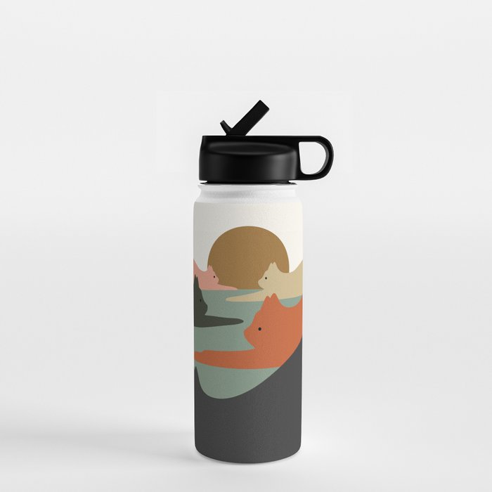 Cat Landscape 93 Water Bottle Gallery Image 1
