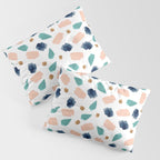 Terrazzo (turquoise, navy, pink & gold) Pillow Sham Gallery Image 3