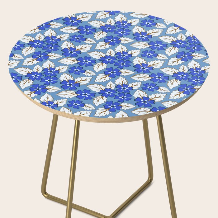Tossed sakura flowers in blue Side Table Gallery Image 2