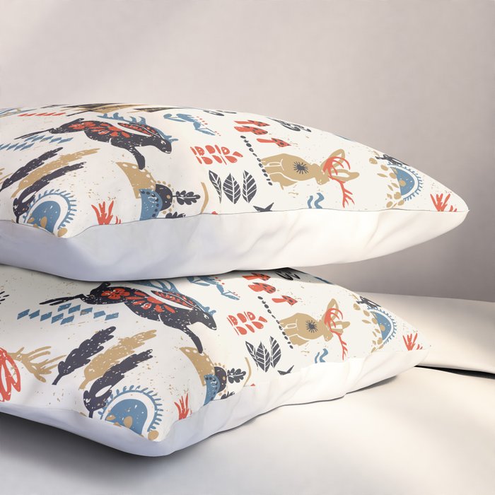 Happy nordic Wolpertinger light Pillow Sham Gallery Image 3