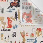 Happy nordic Wolpertinger light Wall Tapestry Gallery Image 3