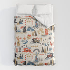 Happy nordic Wolpertinger light Comforter Gallery Image 6