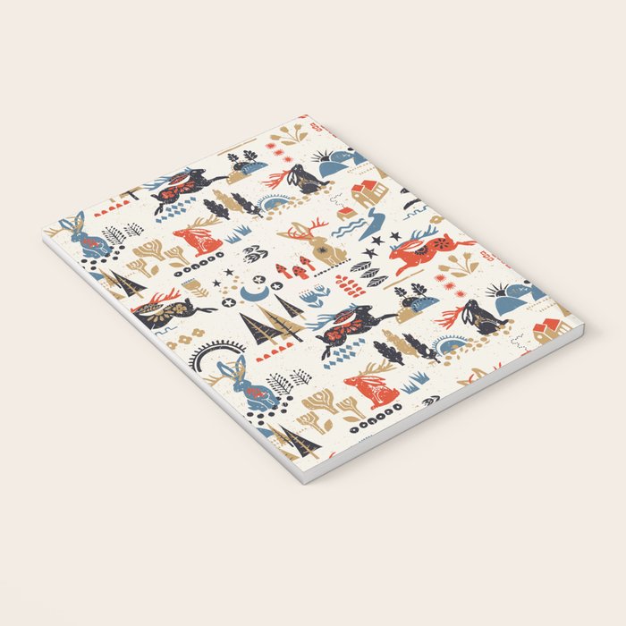 Happy nordic Wolpertinger light Notebook Gallery Image 3