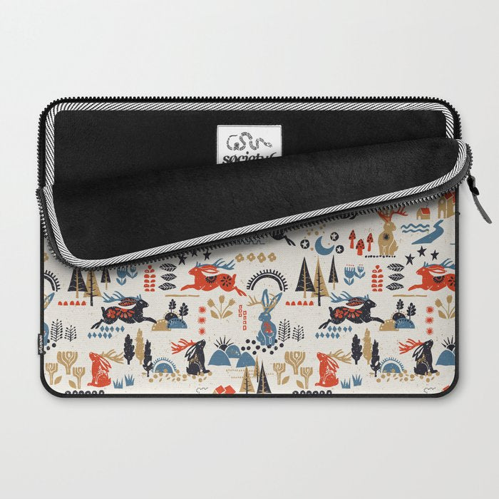 Happy nordic Wolpertinger light Laptop Sleeve Gallery Image 2