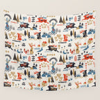 Happy nordic Wolpertinger light Wall Tapestry Gallery Image 4