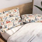 Happy nordic Wolpertinger light Pillow Sham Gallery Image 2