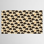 Bison - black, gold, moss green, and cream Tablecloth Gallery Image 2