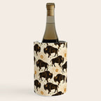 Bison - black, gold, moss green, and cream Wine Chiller Gallery Image 1