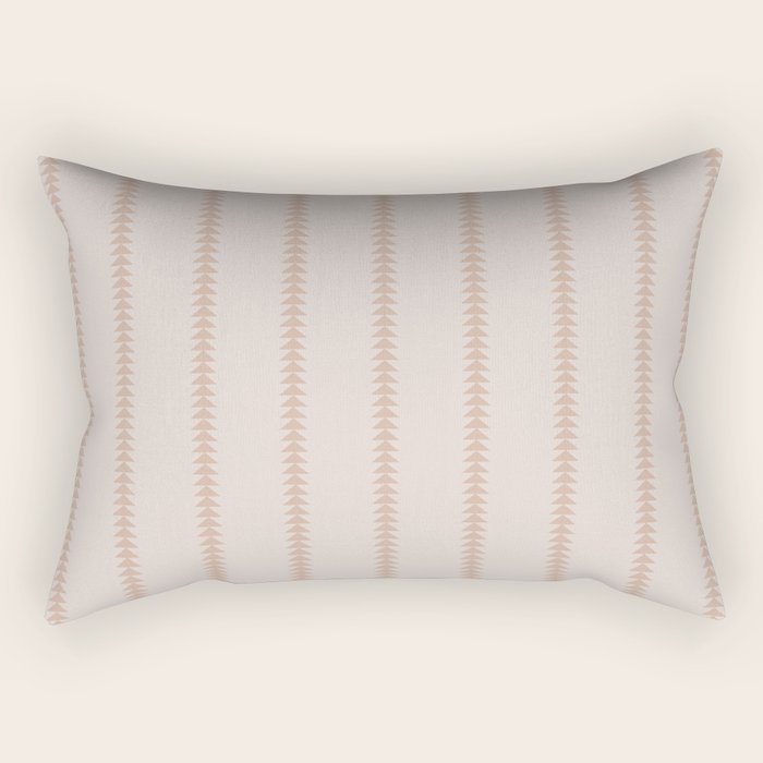 Minimal Triangles - Natural Rectangular Pillow Gallery Image 1