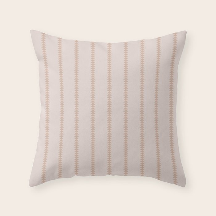 Minimal Triangles - Natural Throw Pillow Gallery Image 6