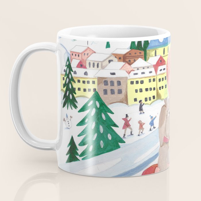 Woman with dog in the mountains Coffee Mug Gallery Image 3