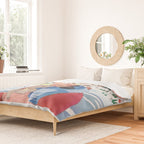 Woman with dog in the mountains Duvet Cover Gallery Image 2