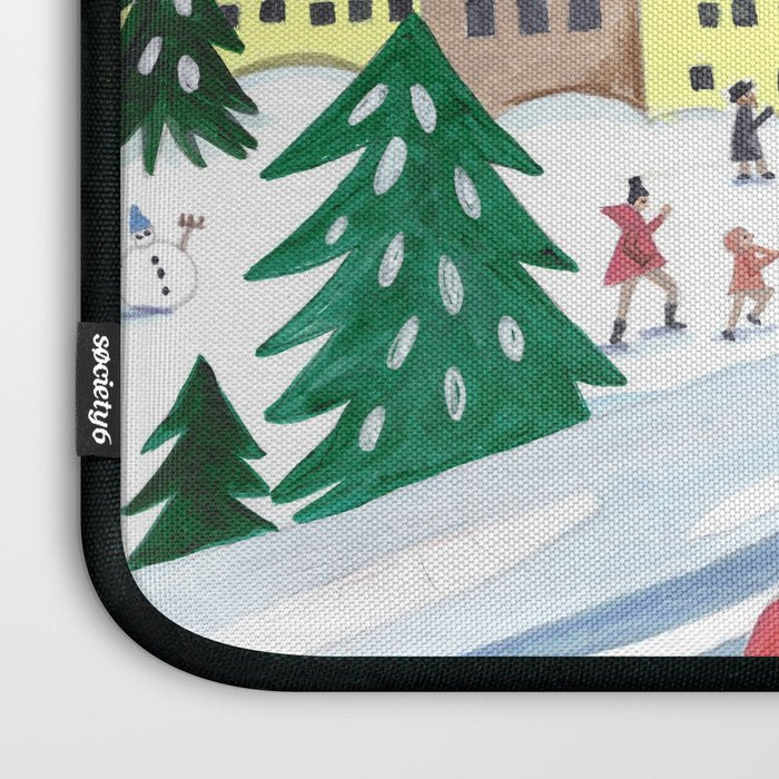 Woman with dog in the mountains Laptop Sleeve Gallery Image 3