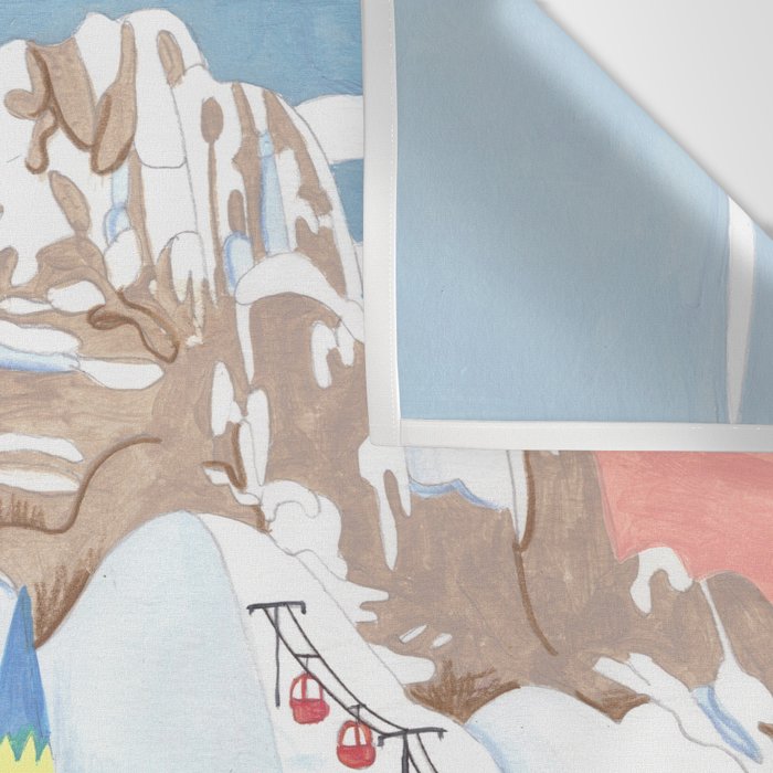 Woman with dog in the mountains Wall Tapestry Gallery Image 3