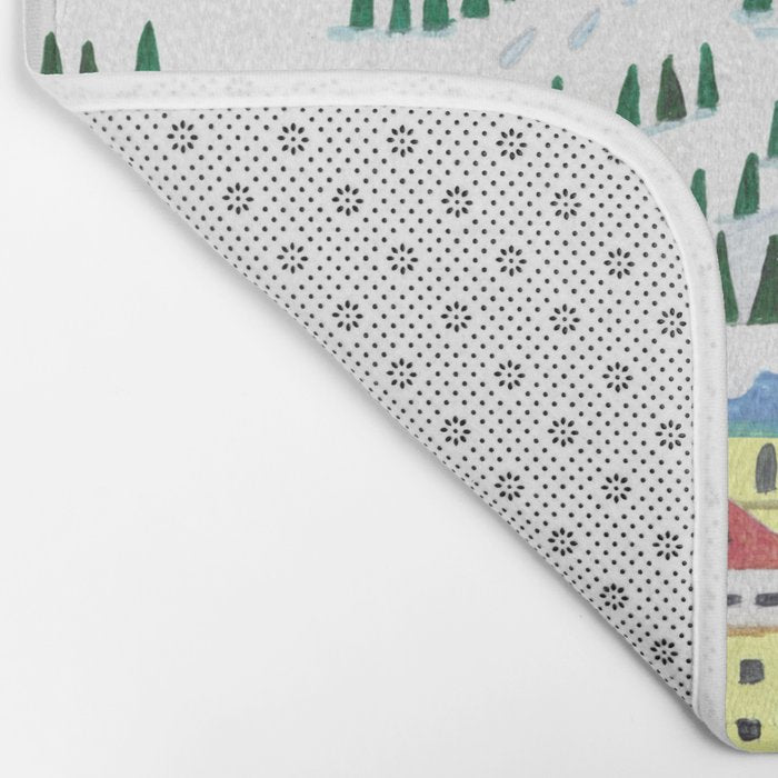 Woman with dog in the mountains Bath Mat Gallery Image 2